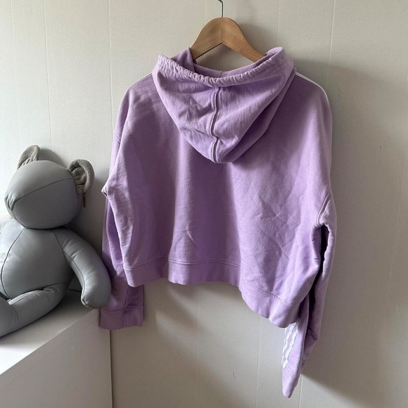 Lilac Adidas Originals cropped hoodie - Picture 6 of 7